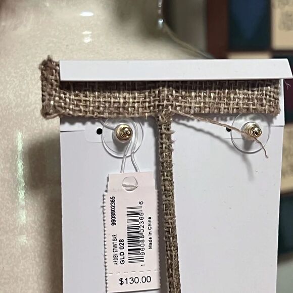 NWT Kendra Scott Black & Gold Arden Statement Tassel Earrings #KSER - Picture 7 of 8